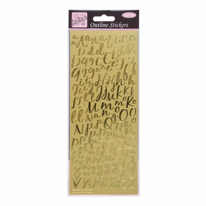 Buy ⌛ Anita's Gold Modern Alphabet Outline Stickers 🥰 1 Buy ⌛ Anita's Gold Modern Alphabet Outline Stickers 🥰