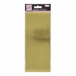 Hot Sale 😀 Anita's Gold Straight Line Border Outline Stickers ⭐
