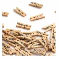 Buy 👍 Hobbycraft Mini Wooden Pegs 50 Pack 🤩