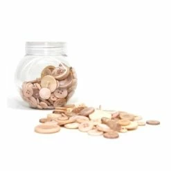 Buy 🥰 Hobbycraft Button Jar Natural 👍