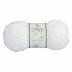 Cheapest 🥰 The WI 👩 Women's Institute White Soft And Silky 4 Ply Yarn 100g 🎉