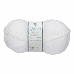 Budget 👍 The WI 👩 Women's Institute White Premium Acrylic Yarn 100g 🔥
