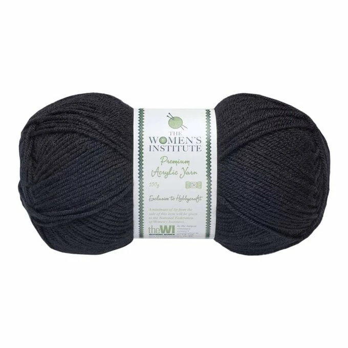 Promo 🔥 The WI 👩 Women's Institute Black Premium Acrylic Yarn 100g ❤️ 1 Promo 🔥 The WI 👩 Women's Institute Black Premium Acrylic Yarn 100g ❤️