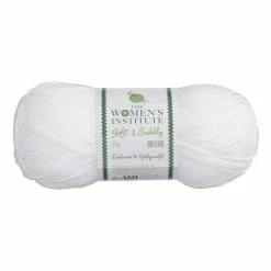 New 😉 The WI 👩 Women's Institute White Soft And Cuddly DK Yarn 50g 🔔