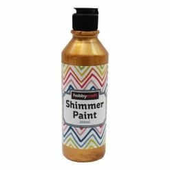 Cheapest 🔔 Hobbycraft Metallic Gold Ready Mixed Shimmer Paint 300ml 😍