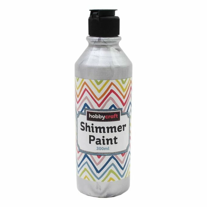 Deals ⌛ Hobbycraft Metallic Silver Ready Mixed Shimmer Paint 300ml ✨ 1 Deals ⌛ Hobbycraft Metallic Silver Ready Mixed Shimmer Paint 300ml ✨