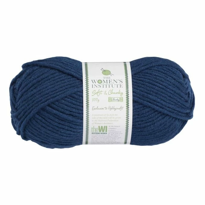 Outlet ❤️ The WI 👩 Women’s Institute Navy Soft And Chunky Yarn 100g ⌛ 1 Outlet ❤️ The WI 👩 Women’s Institute Navy Soft And Chunky Yarn 100g ⌛