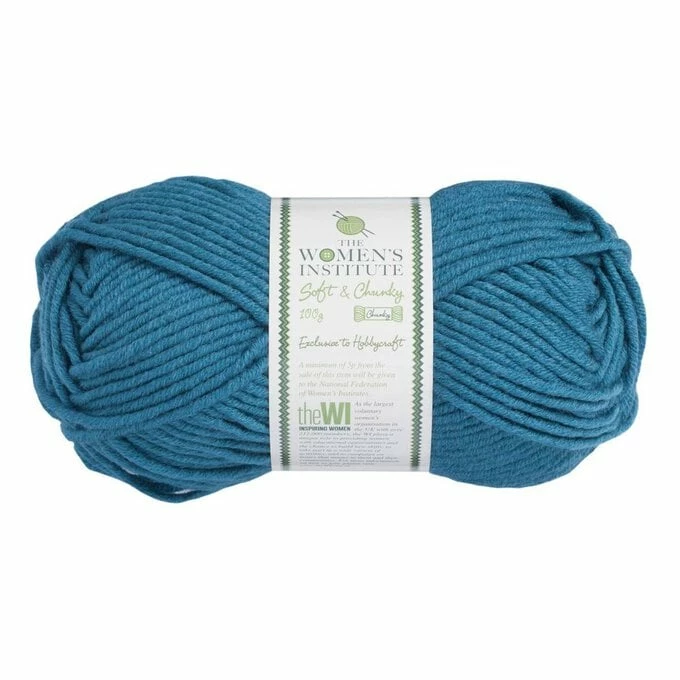Discount 🔥 The WI 👩 Women’s Institute Teal Soft And Chunky Yarn 100g ✨ 1 Discount 🔥 The WI 👩 Women’s Institute Teal Soft And Chunky Yarn 100g ✨