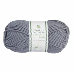 Best Pirce 🥰 The WI 👩 Women’s Institute Grey Soft And Chunky Yarn 100g 😍