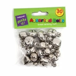 Alternative view of Best reviews of 🛒 Hobbycraft Silver Jingle Bells 30 Pack 🔥