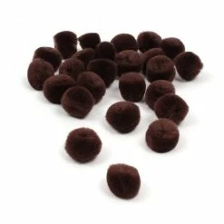 Cheap 😉 Hobbycraft Dark Brown Pom Poms 2cm 25 Pack 🔥