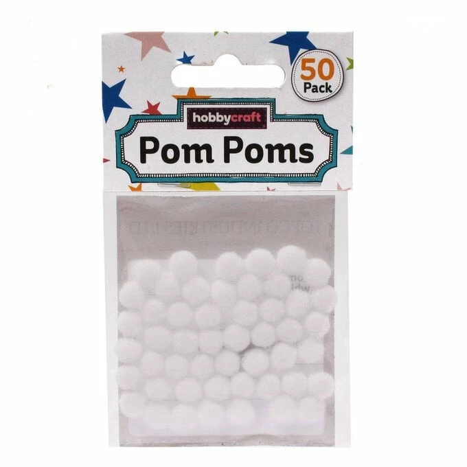 Discount โ๏ธ Hobbycraft White Pom Poms 7mm 50 Pack ๐ฅ 2 Discount โ๏ธ Hobbycraft White Pom Poms 7mm 50 Pack ๐ฅ - Image 2