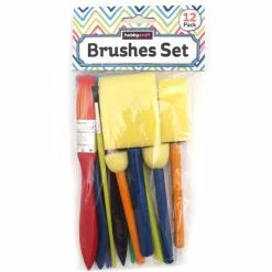 Promo 😍 Hobbycraft Kids Paint Brush Set 12 Pack ✨ -Hobbycraft Shop 606688 1000 3 kids paint brush set 12 pack
