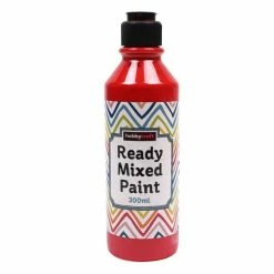 Budget 🔔 Hobbycraft Red Ready Mixed Paint 300ml 👍
