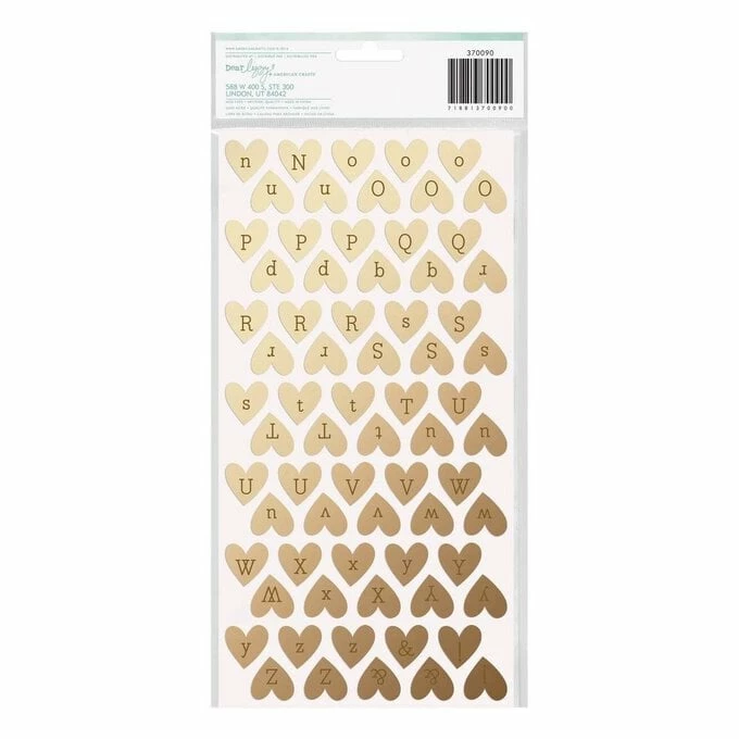 Best deal π American Crafts Dear Lizzy Fine And Dandy Sparkling Gold Foil Alpha Heart Thickers βοΈ 1 Best deal π American Crafts Dear Lizzy Fine And Dandy Sparkling Gold Foil Alpha Heart Thickers βοΈ