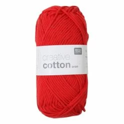 Promo ✔️ Rico Design Rico Red Creative Cotton Aran Yarn 50 G 🛒