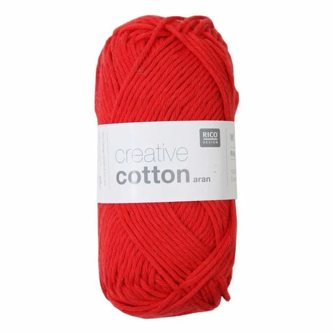 Promo ✔️ Rico Design Rico Red Creative Cotton Aran Yarn 50 G 🛒 1 Promo ✔️ Rico Design Rico Red Creative Cotton Aran Yarn 50 G 🛒