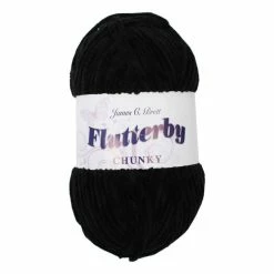 Budget 🤩 James C Brett Black Flutterby Chunky Yarn 100g 😀