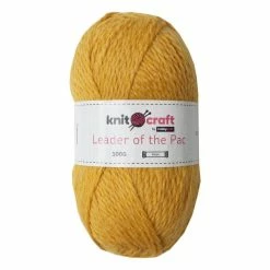 Flash Sale ⌛ Knitcraft Mustard Leader Of The Pac Aran Yarn 100g 🎉