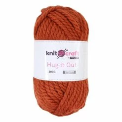 Cheapest 🧨 Knitcraft Paprika Hug It Out Yarn 200g ❤️