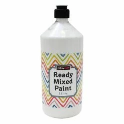 Brand new ❤️ Hobbycraft White Ready Mixed Paint 1 Litre 🔔