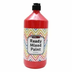 Hot Sale 🤩 Hobbycraft Red Ready Mixed Paint 1 Litre 💯
