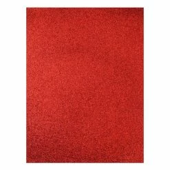 Promo 😀 Hobbycraft Red Glitter Foam Sheet 22.5cm X 30cm ✔️