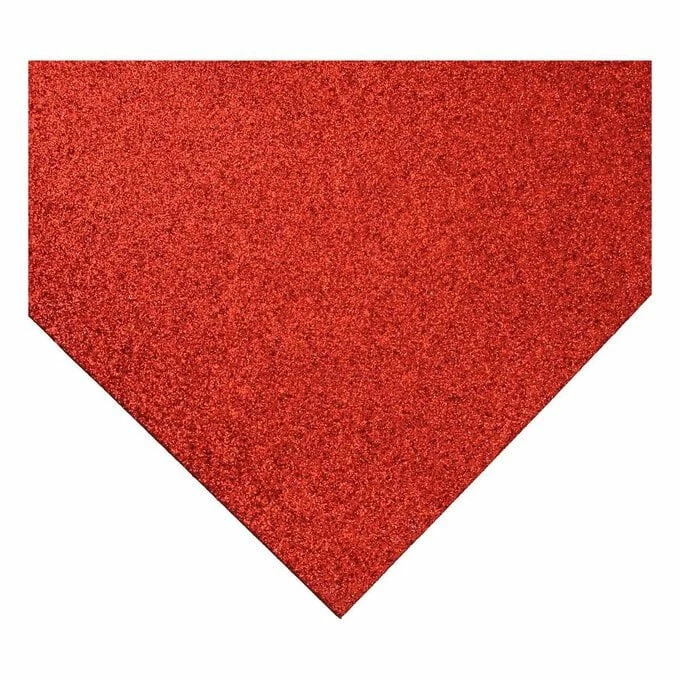 Promo 😀 Hobbycraft Red Glitter Foam Sheet 22.5cm X 30cm ✔️ 2 Promo 😀 Hobbycraft Red Glitter Foam Sheet 22.5cm X 30cm ✔️ - Image 2