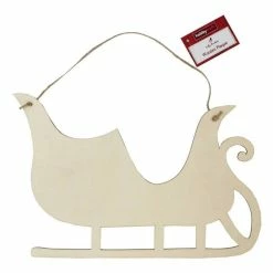 Outlet ๐ Hobbycraft Hanging Wooden ๐ Christmas Sleigh Plaque 30cm ๐ฅ