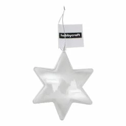 Best Pirce 🤩 Hobbycraft Plastic Fillable Hanging Star 11.5cm ✨