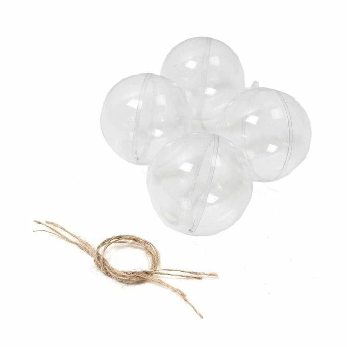 Coupon ✨ Hobbycraft Large Fillable Baubles 8cm 4 Pack 🤩 1 Coupon ✨ Hobbycraft Large Fillable Baubles 8cm 4 Pack 🤩