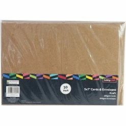 Outlet 🥰 Hobbycraft Kraft Cards And Envelopes 5 X 7 Inches 30 Pack 🤩 -Hobbycraft Shop 650634 1000 3 kraft cards and envelopes 5 x 7 inches 30 pack