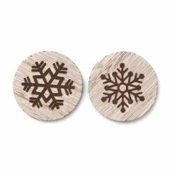 New 👏 Hobbycraft Snowflake Wooden Toppers 2 Pack 🎉