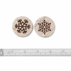 New 👏 Hobbycraft Snowflake Wooden Toppers 2 Pack 🎉 -Hobbycraft Shop 652758 1001 4 snowflake wooden toppers 2 pack