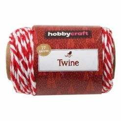 New ✨ Hobbycraft Red And White Twine 27m 😉