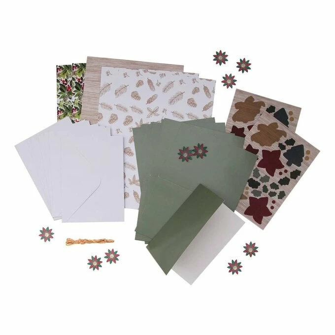 Promo π― Hobbycraft Traditional Poinsettia π Christmas Card Kit 10 Pack π 1 Promo π― Hobbycraft Traditional Poinsettia π Christmas Card Kit 10 Pack π
