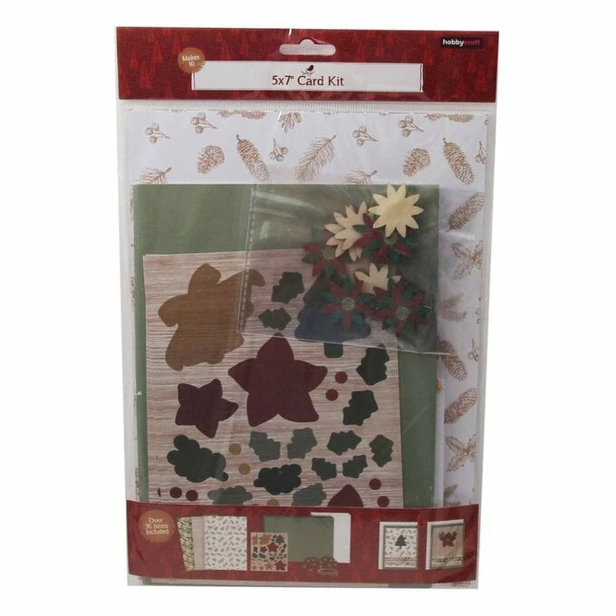 Promo π― Hobbycraft Traditional Poinsettia π Christmas Card Kit 10 Pack π 2 Promo π― Hobbycraft Traditional Poinsettia π Christmas Card Kit 10 Pack π - Image 2