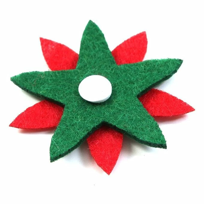 Hot Sale 🎁 Hobbycraft Red Poinsettia Felt Toppers 4 Pack 🔔 2 Hot Sale 🎁 Hobbycraft Red Poinsettia Felt Toppers 4 Pack 🔔 - Image 2