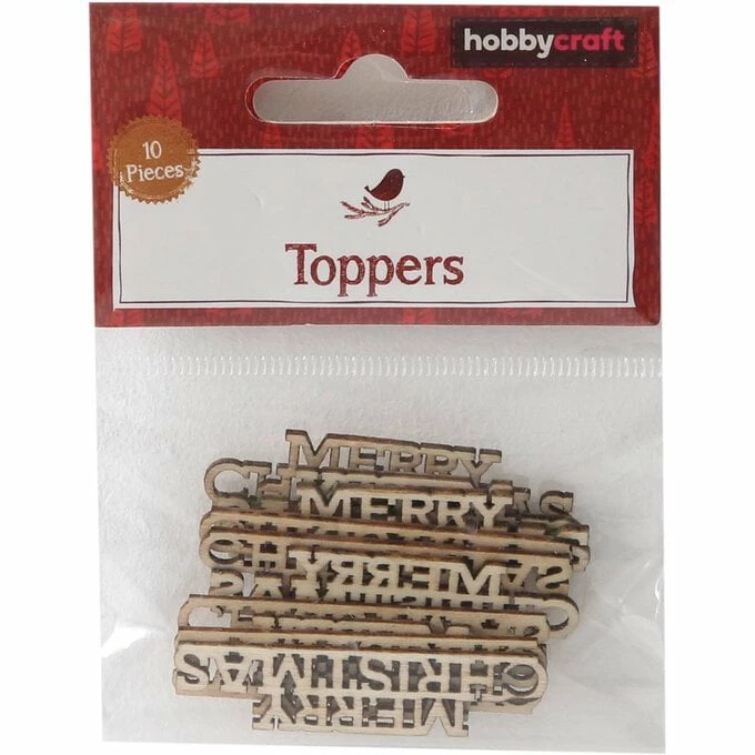 Promo π Hobbycraft Merry π Christmas Sans Serif Wooden Toppers 10 Pack π 3 Promo π Hobbycraft Merry π Christmas Sans Serif Wooden Toppers 10 Pack π - Image 3