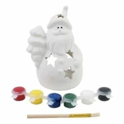 Flash Sale ⭐ Hobbycraft Paint Your Own Ceramic Santa Tealight Holder 🎁