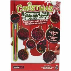 Budget 🥰 Hobbycraft ❄ Christmas Scraper Rainbow Foil Decorations 12 Pack ⌛ -Hobbycraft Shop 653538 1000 3 christmas scraper rainbow foil decorations 12 pack
