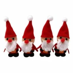 Budget 🤩 Hobbycraft Santas With Hats 5cm 4 Pack ⭐