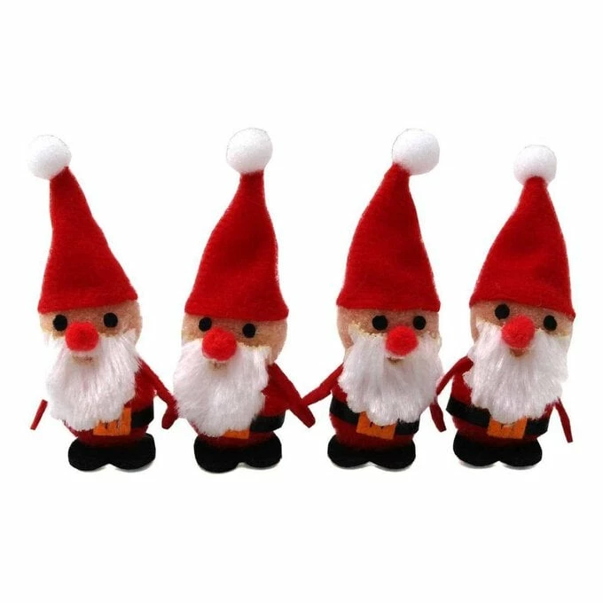 Budget ๐คฉ Hobbycraft Santas With Hats 5cm 4 Pack โญ 1 Budget ๐คฉ Hobbycraft Santas With Hats 5cm 4 Pack โญ