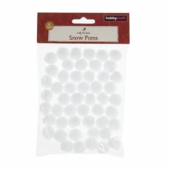 Wholesale 🛒 Hobbycraft White Snow Poms 50 Pack 🔔 -Hobbycraft Shop 653574 1000 3 White Snow Pom Christmas 50
