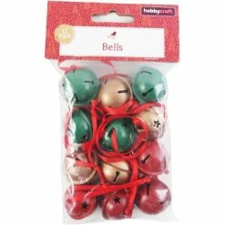 Flash Sale 🔥 Hobbycraft Red Gold And Green 🎅 Christmas Jingle Bells 12 Pack 🎉 -Hobbycraft Shop 653578 1000 4 red gold and green christmas jingle bells 12 pack