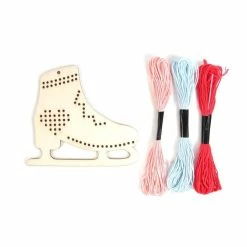 Buy ⭐ Hobbycraft Ice Skate Wooden Threading Kit ⭐