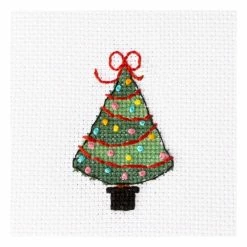Best Pirce 🎁 Hobbycraft ❄ Christmas Tree Mini Cross Stitch Kit 💯