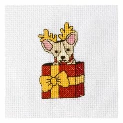 Best Sale 👏 Hobbycraft ❄ Christmas 🦮 Dog Mini Cross Stitch Kit 🥰