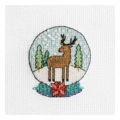 Promo 👏 Hobbycraft Snow Globe Mini Cross Stitch Kit 🧨