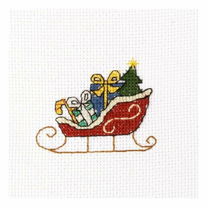 New ๐ฅฐ Hobbycraft Santa Sleigh Mini Cross Stitch Kit ๐ 1 New ๐ฅฐ Hobbycraft Santa Sleigh Mini Cross Stitch Kit ๐